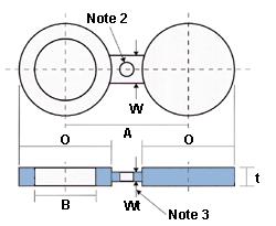 Drawing for 8.00" ASA 300LB SPEC BLIND 304/L